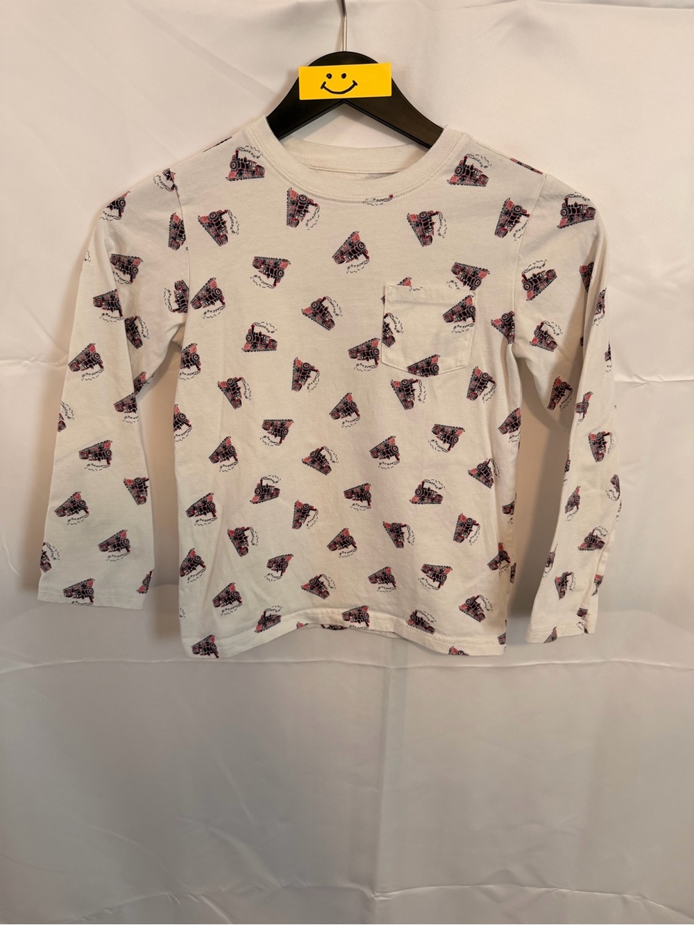 Youth Boys Janie And Jack Long Sleeve Pocket Train Shirt